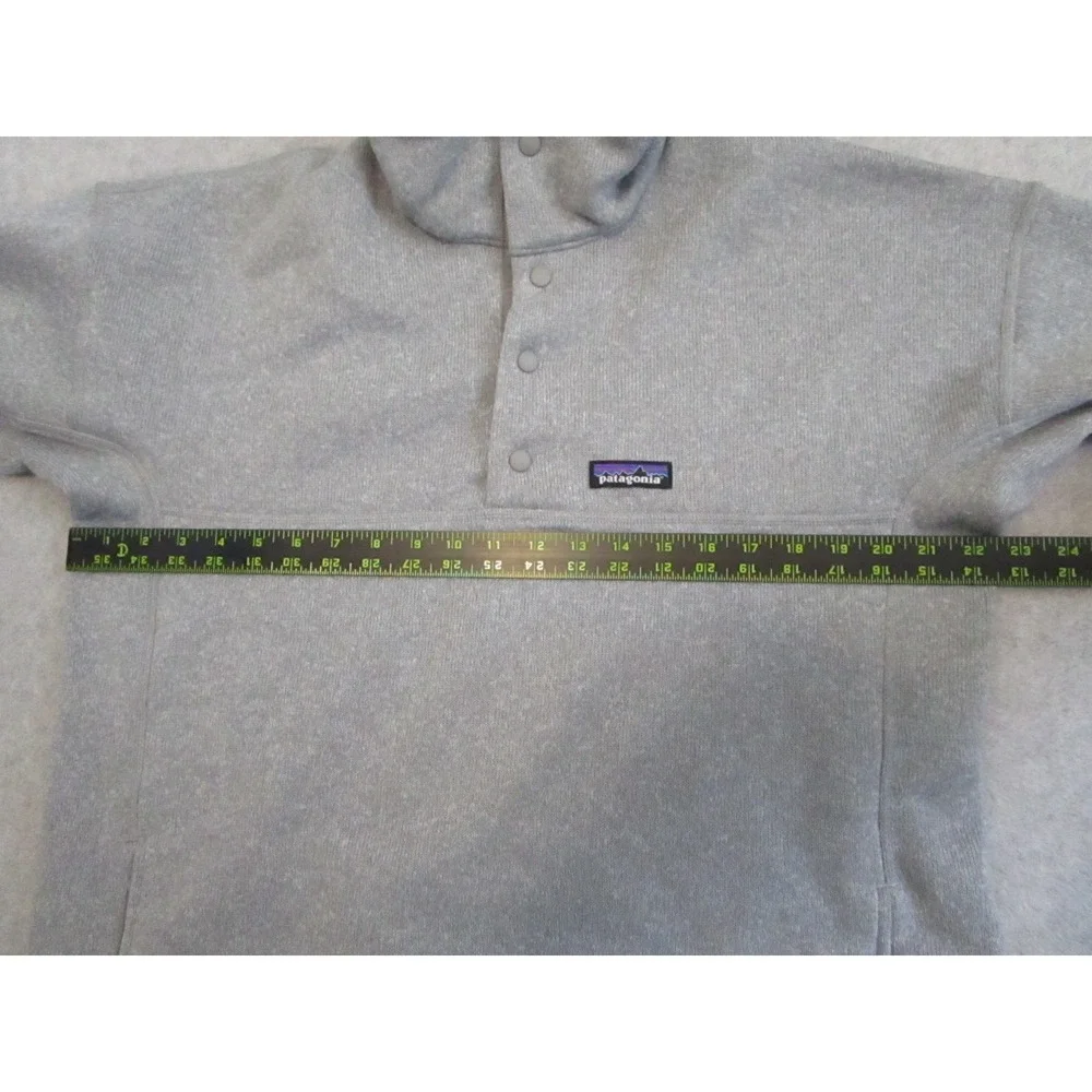 Patagonia Lightweight Better Sweater Mens Large‎ Gray Snap Neck Fleece Hiking